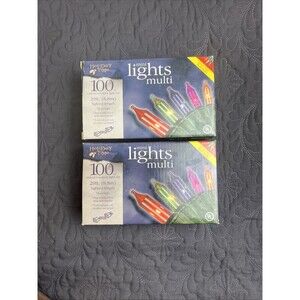 Holiday Time Mini Lights Set 29' long - Multi Color NEW 100CT  lot of  2 boxes.